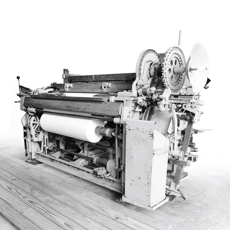 A photograph of the Mungo ruti loom which you can see at our mill in Plettenberg Bay