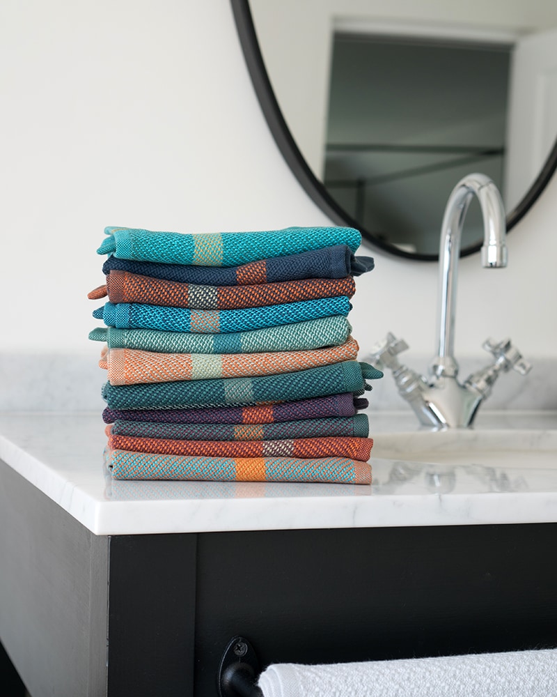 Mungo Wash Cloths. 100% cotton face cloths/reusable guest loo hand towels. Designed, woven, made in South Africa